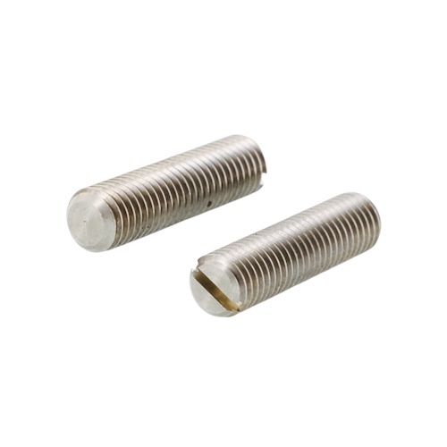 Stelschroef met zaagsnede, afschuining - ISO 4766 - Messing
